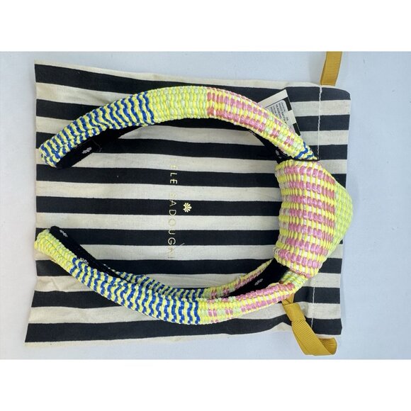 Lele Sadoughi Mixed Raffia Knotted Women’s Headband + Dust Bag -Multicolored - Picture 8 of 12